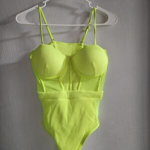 Neon Yellow One Piece Swimsuit